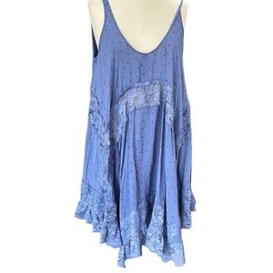 Free People Periwinkle Lace Slip Dress